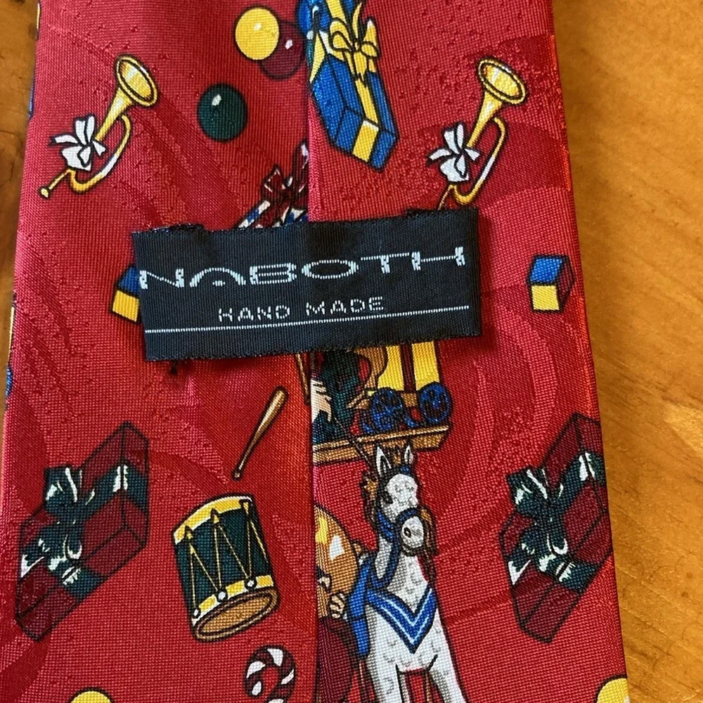 90s Nostalgia Mens Christmas Santa Claus‎ Toy Sack Handmade Holiday Necktie Tie